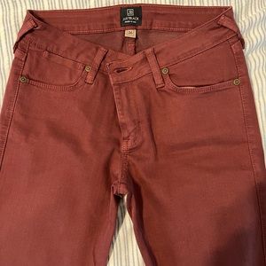 Just Black red ankle zipper jeans.  Size 26